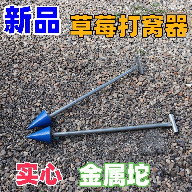 新款农用种草莓烟苗辣椒打孔器手动打孔器金属陀经久耐用