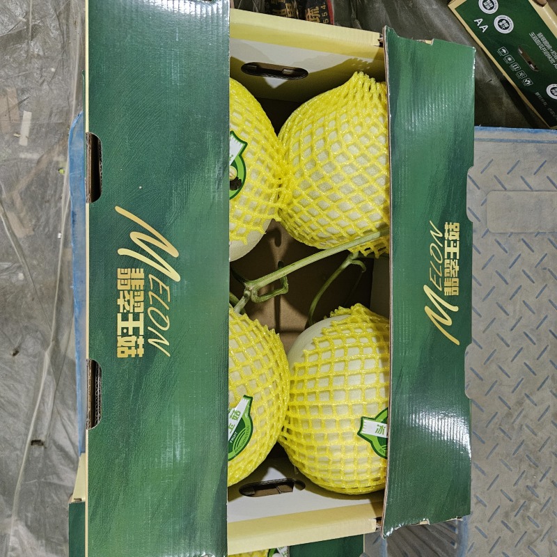 山东翡翠玉菇甜瓜整件批发上车山东玉菇甜瓜