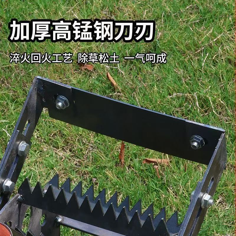 新款轮式锄草神器农用升级手推除草松土锰钢淬火锯齿耘锄加厚