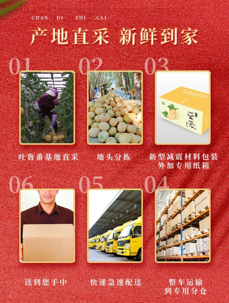 【精选】新疆吐鲁番精品至爱哈密瓜产地直发品质保障量大从优