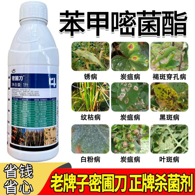 密圃刀苯甲嘧菌酯炭疽病褐斑穿孔病纹枯病黑斑病白粉病叶