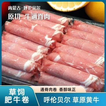 【纯正】呼伦贝尔草原放牧散养黄牛·肥牛卷（已刨卷）
