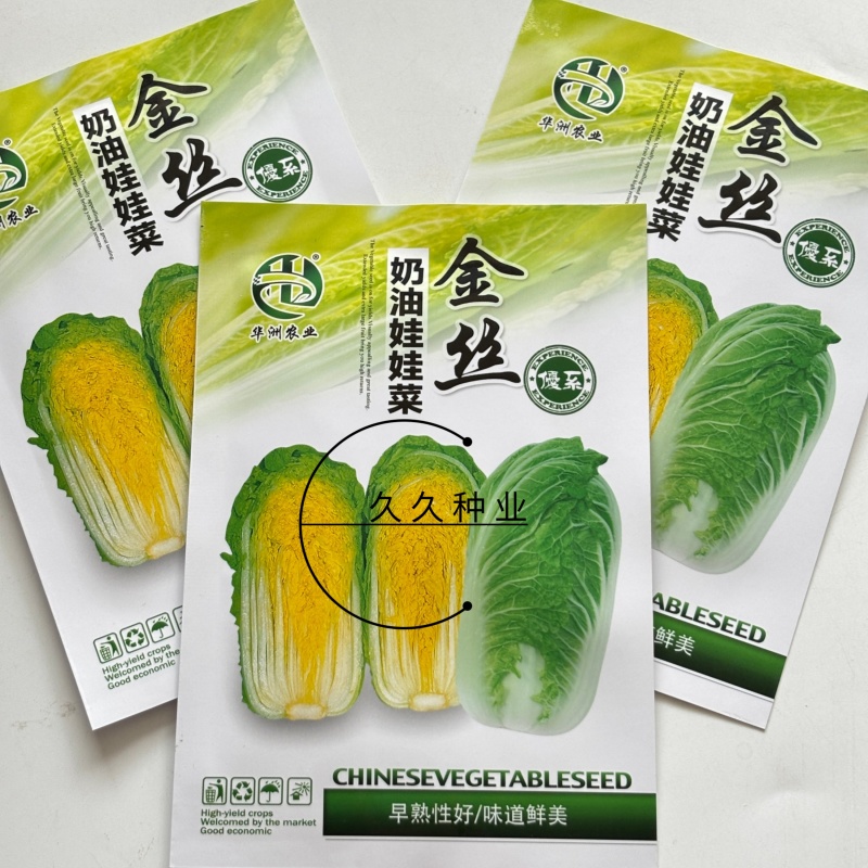 金丝奶油娃娃菜种子口感好绿叶黄芯早熟高产商品性佳