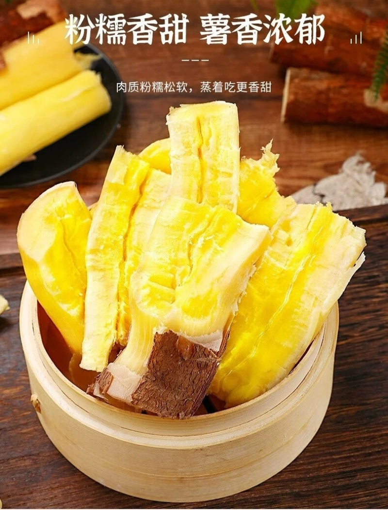 正宗“华南9号”黄金木薯，大基地种植，精品质量！