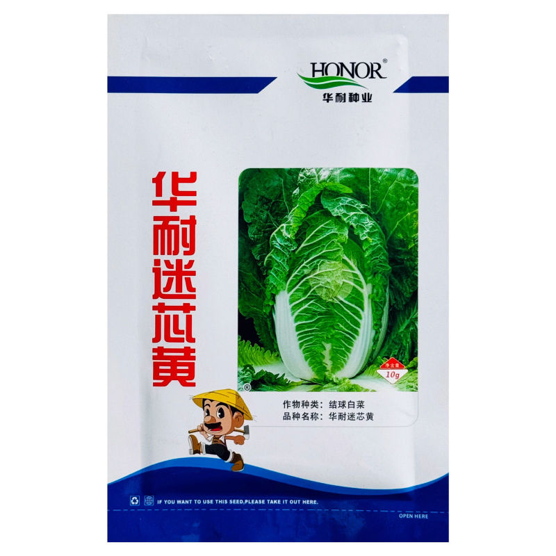 大白菜种子秋冬季黄心菜种籽华耐迷芯黄白菜种子中颗型白菜春