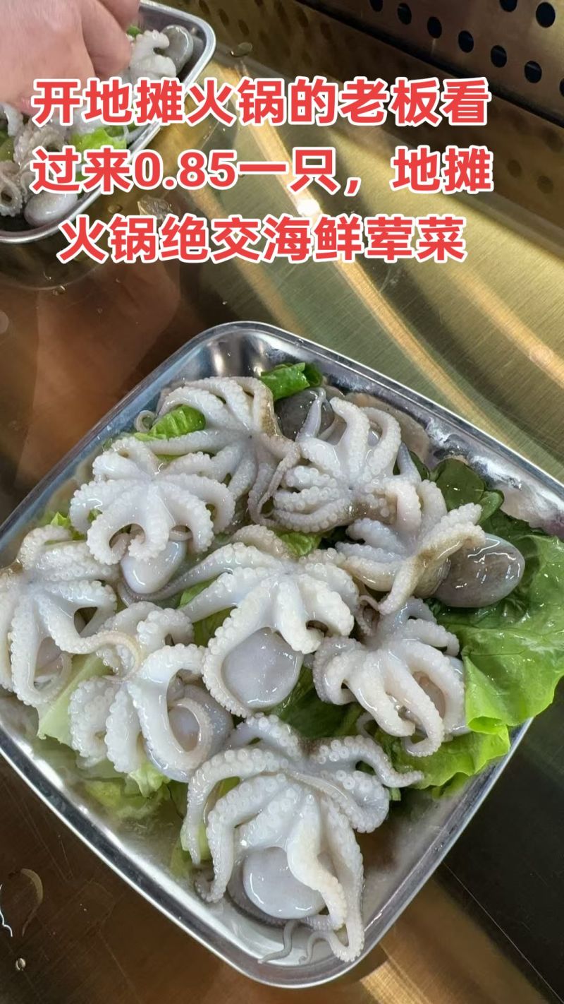 可以吃火锅的八爪鱼，地摊火锅福音