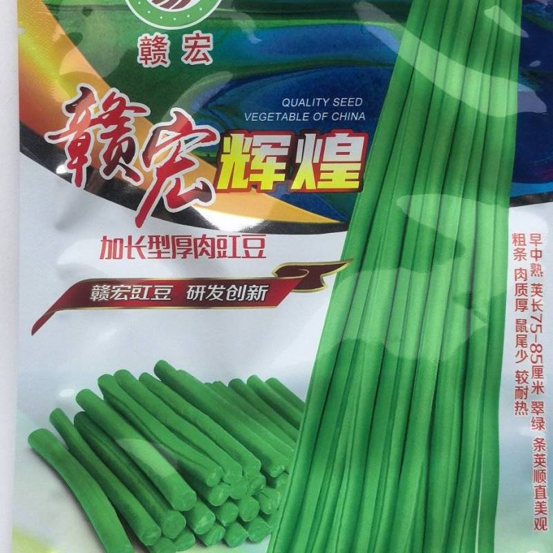 豇豆种子辉煌白籽白花翠绿色抗寒耐热结荚多长条产量高