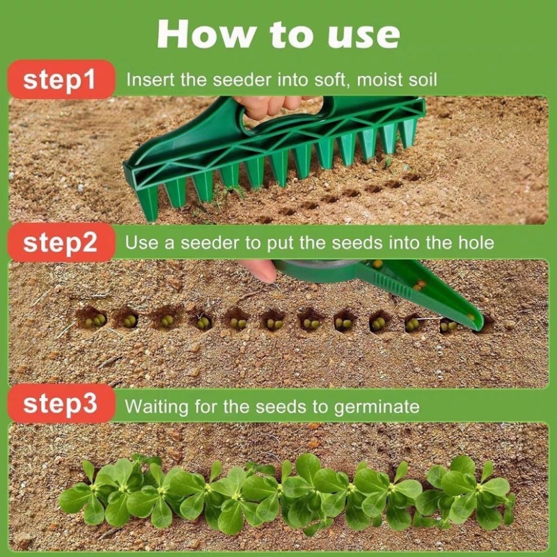 快速播种打孔器园艺种子间隔工具蔬菜植物种植专用播种器