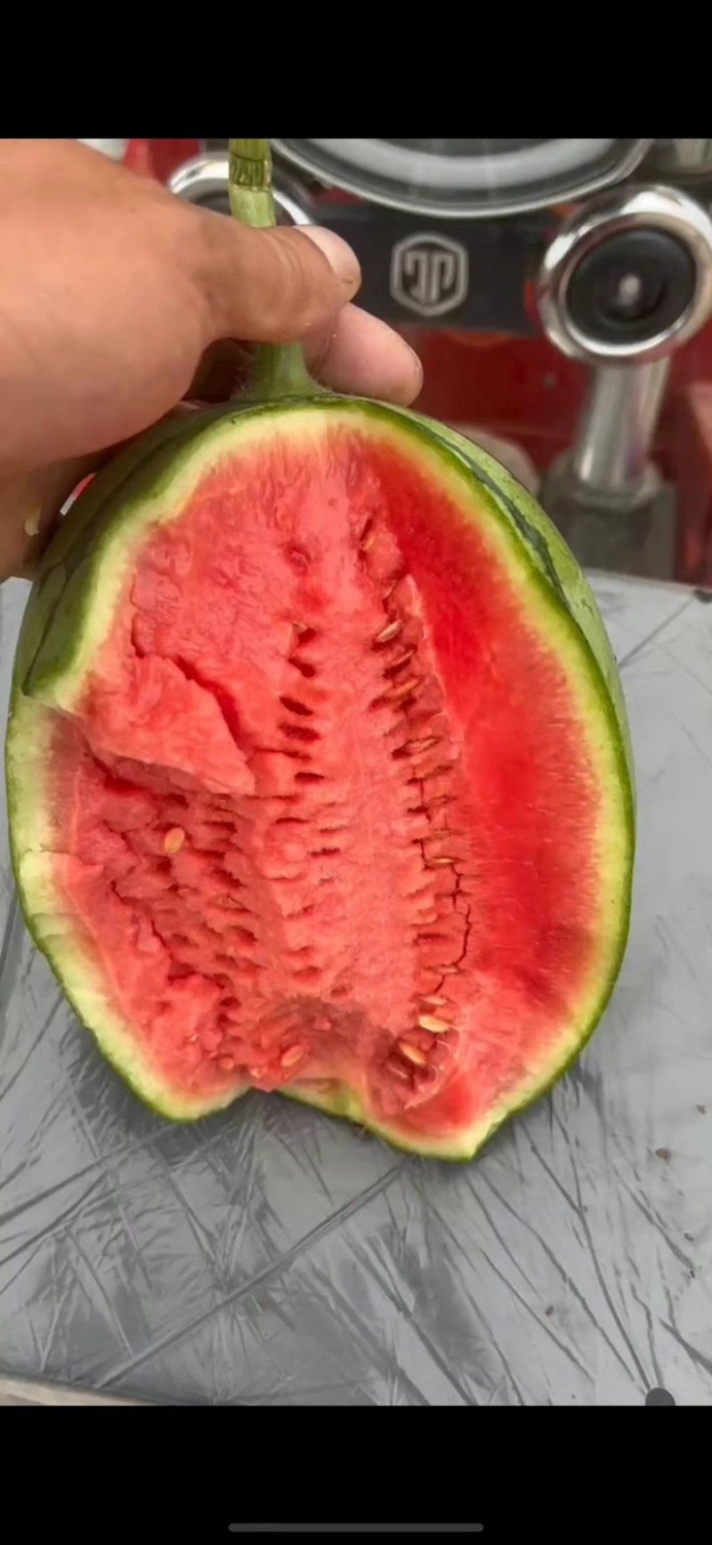 宁夏西瓜🍉，金花6号，薄皮红瓤，脆甜可口，糖分12+，