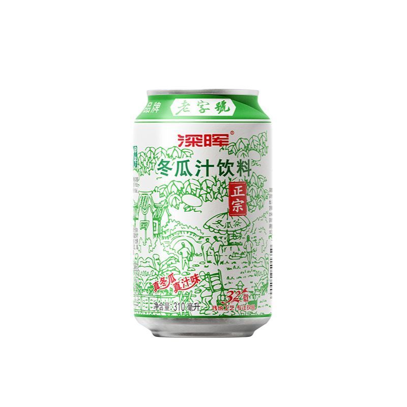 深晖正宗冬瓜汁饮料310ml*12罐***荷叶冬瓜茶饮品24
