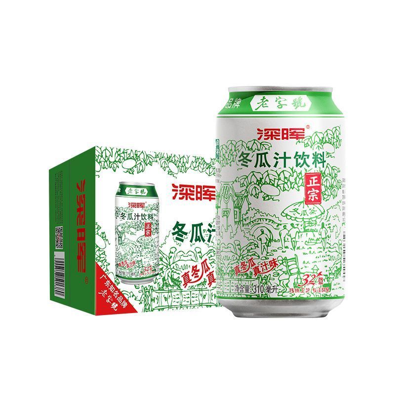 深晖正宗冬瓜汁饮料310ml*12罐***荷叶冬瓜茶饮品24