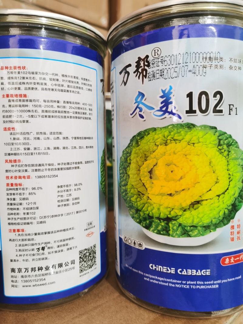 万邦冬美爱宝特矮型乌塌白菜种子口感好丰产