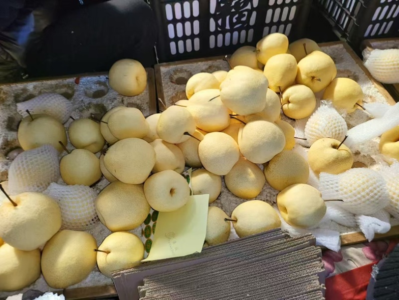 山西平遥酥梨水果无渣脆甜多汁皮薄肉厚对接商超