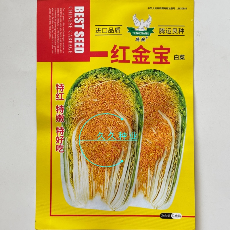 红金宝红芯大白菜种子口感好鲜嫩红芯高产抗病商品性佳