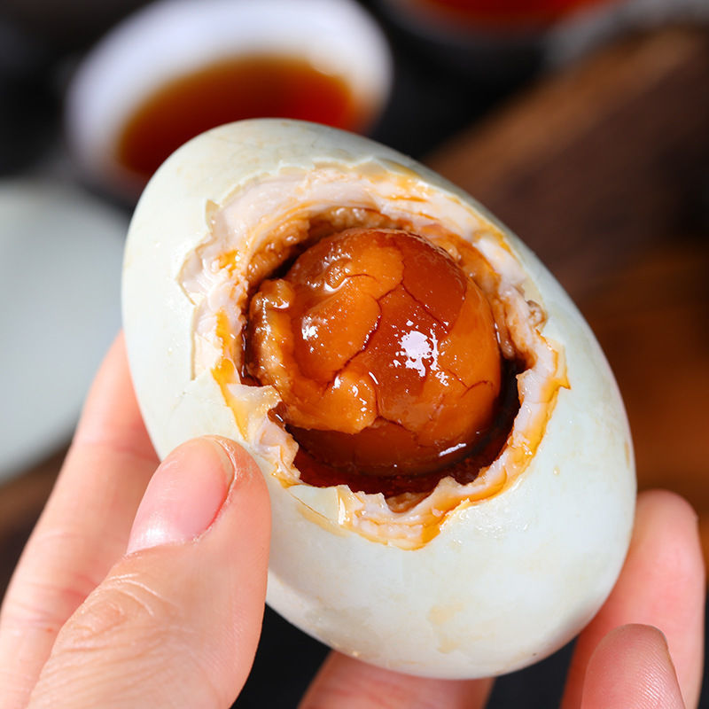 缙云麻鸭特大咸鸭蛋手工腌制红心流油正宗熟咸蛋即食包邮袋装