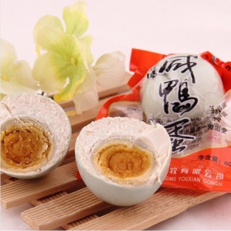 缙云麻鸭特大咸鸭蛋手工腌制红心流油正宗熟咸蛋即食包邮袋装