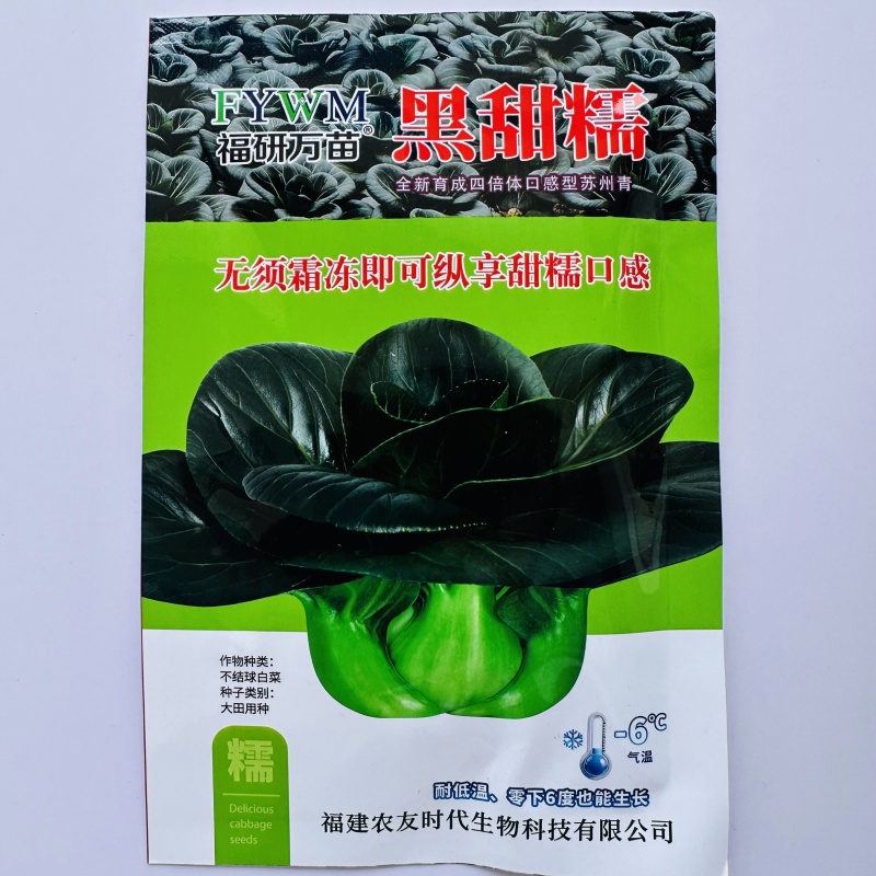 黑甜糯青菜种子好吃四倍体苏州青种籽黑叶菜秋季高产耐寒