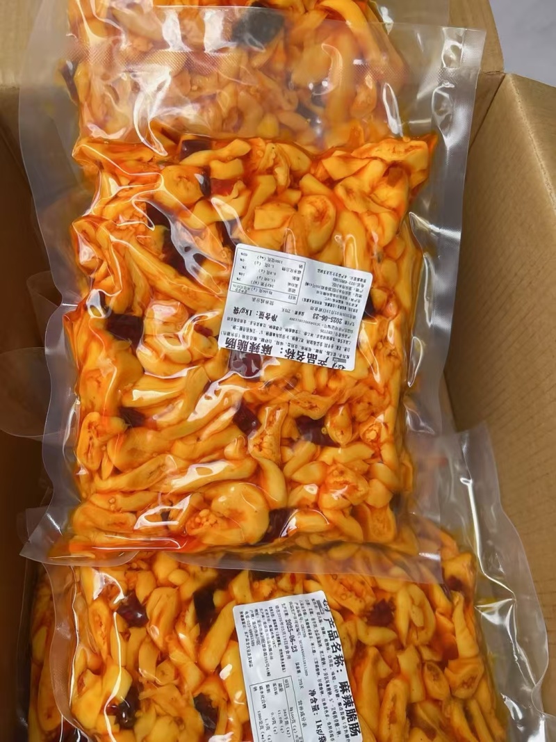 脆肠麻辣脆肠儿肠熟食卤味开袋即食商用真空包装固体物95%