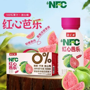 100%红心芭乐汁无防腐剂无菌罐装支持代发