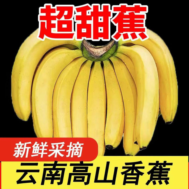 云南香蕉，对接商超，市场，薄皮一整箱批发大果精选甜