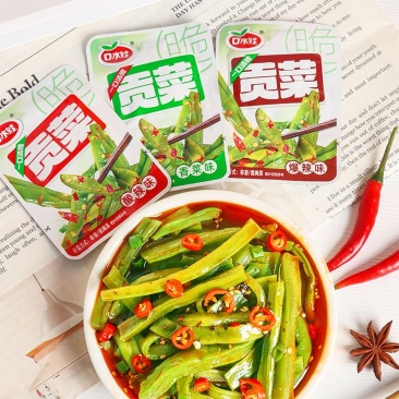 口水娃贡菜即食开胃小菜脆爽香辣解馋追剧下饭小零食素食菜小包装