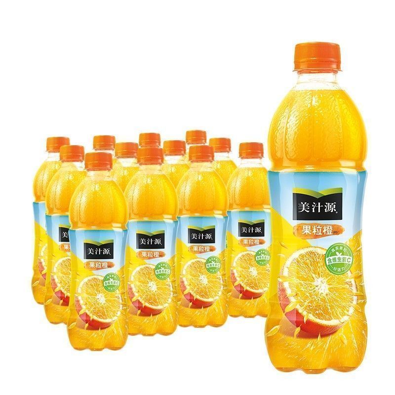 美汁源果粒橙整箱450ml*24瓶橙汁果味饮料小瓶装学生畅饮