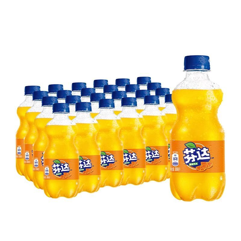 可口可乐芬达橙味汽水300ml*24瓶夏日清爽碳酸饮料迷你小