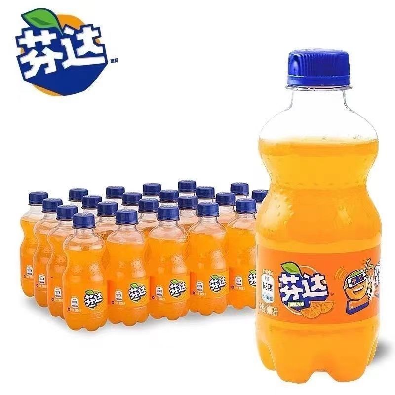 可口可乐芬达橙味汽水300ml*24瓶夏日清爽碳酸饮料迷你小