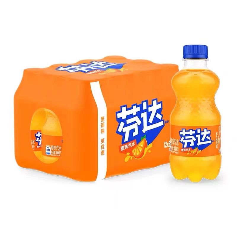 可口可乐芬达橙味汽水300ml*24瓶夏日清爽碳酸饮料迷你小