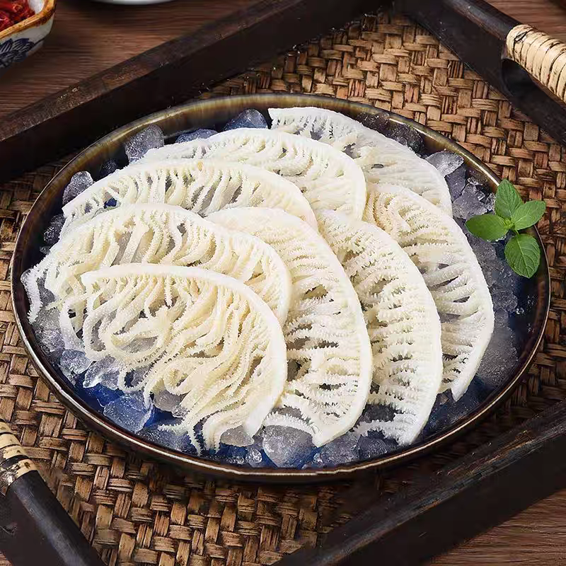 水煮毛肚清水毛肚品质高减冻后直接摆盘即可