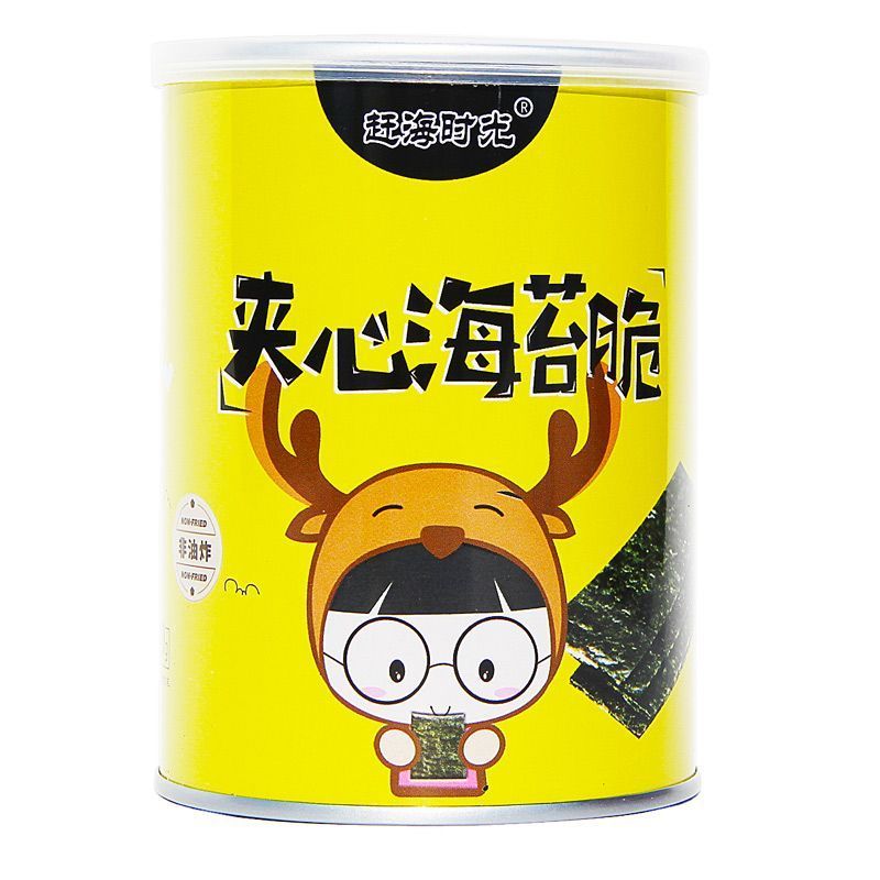 超市同款夹心海苔脆片脆网休闲零食罐装芝麻儿童孕妇即食小吃批发
