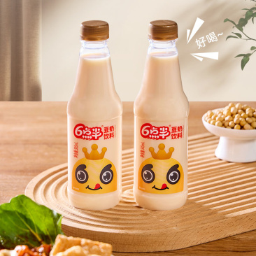 广西六点半豆奶305ml*24瓶装早餐店饮品整箱商用批发原味