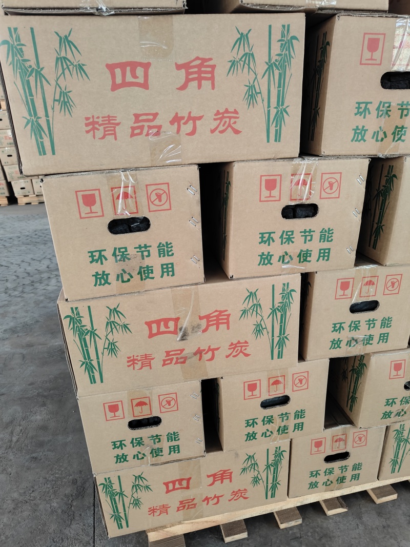 四角带槽高温烧烤炭