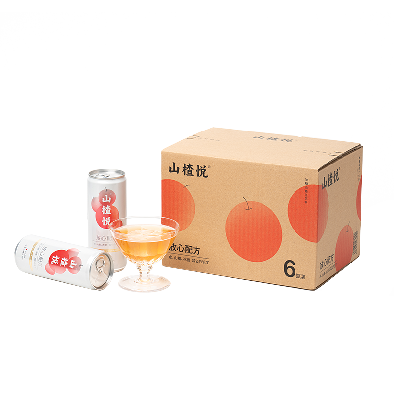 山楂悦山楂果汁饮料饮品解腻整箱山楂汁O添加防腐310ml*6