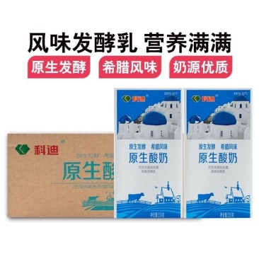 5月份科迪原生酸奶益生菌发酵酸奶216g*12盒营养早餐整箱