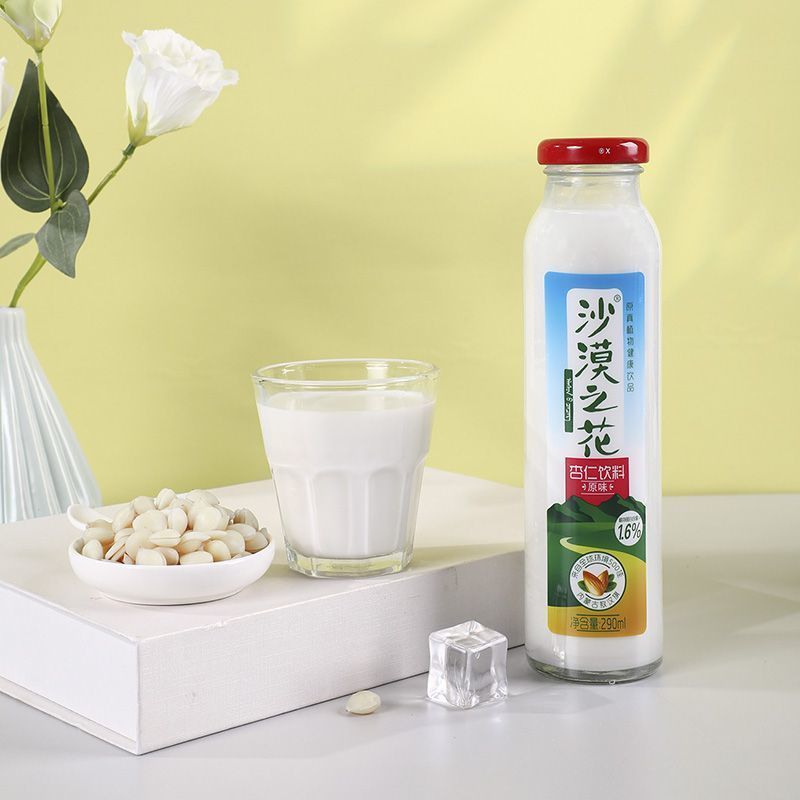 【顺丰送货】内蒙特产沙漠之花杏仁露不加糖植物蛋白饮料长辈礼盒