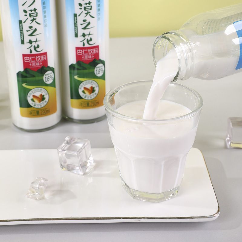 【顺丰送货】内蒙特产沙漠之花杏仁露不加糖植物蛋白饮料长辈礼盒
