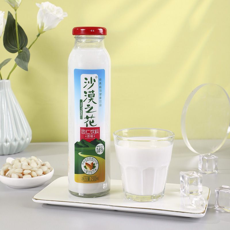 【顺丰送货】内蒙特产沙漠之花杏仁露不加糖植物蛋白饮料长辈礼盒