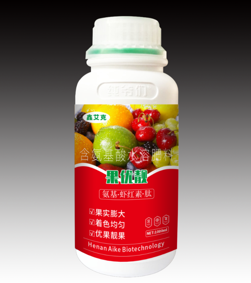 果优靓含虾红素着色膨果水溶肥料抗寒抗旱抗病抗衰叶面肥