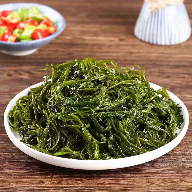 新鲜盐渍马尾藻鞭炮竹碱性海藻海草谷穗龙须菜长寿菜酒店食材