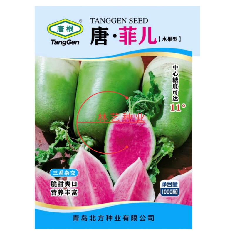 唐菲儿三系杂交水果萝卜种子皮薄瓤红紫色脆甜爽口多汁糖度高