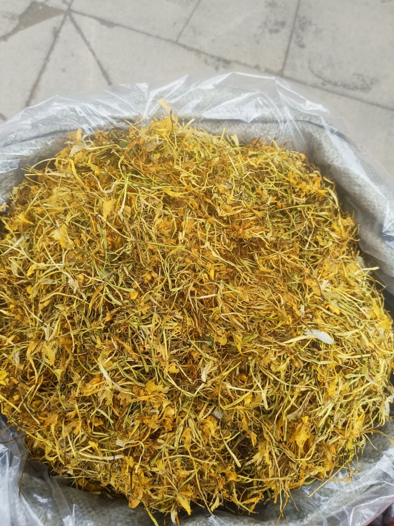 野生金银花蒸熟晒干无硫颜色金黄5斤包邮