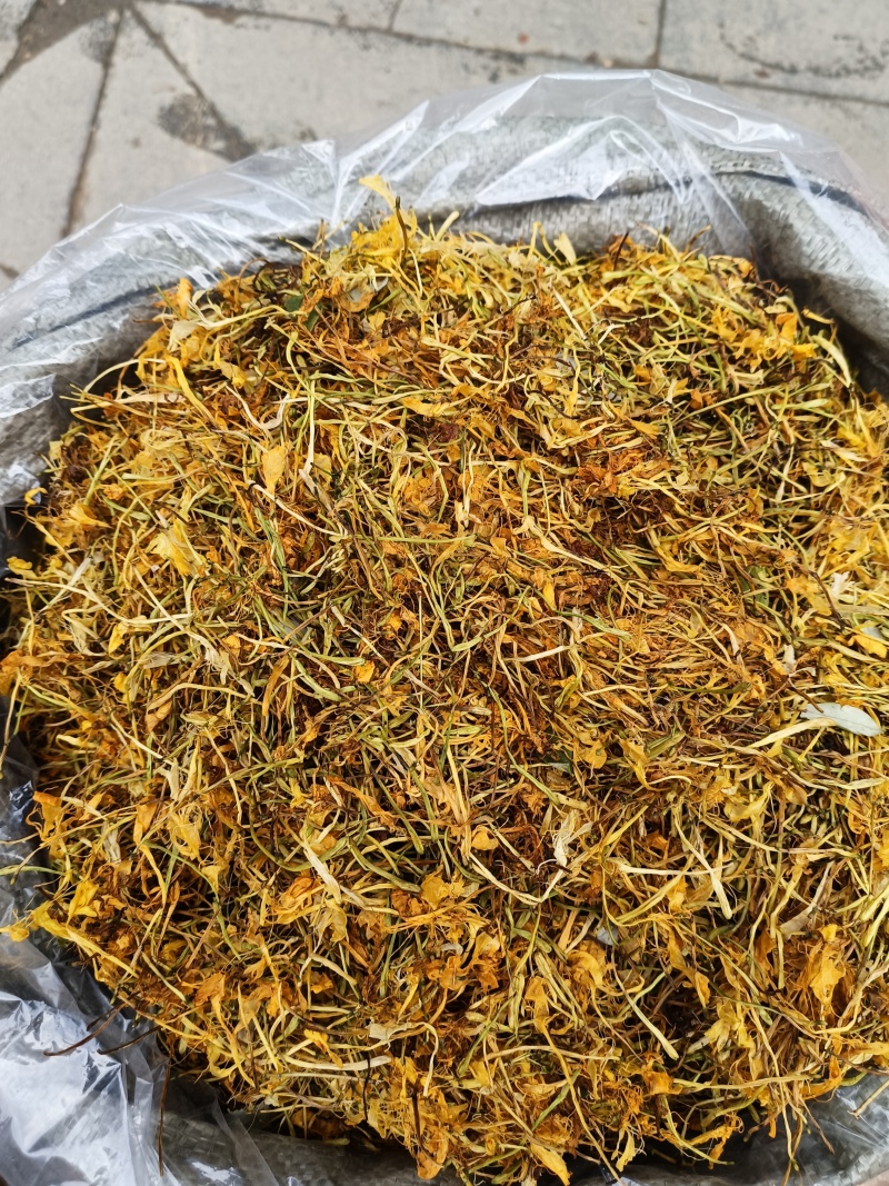 野生金银花蒸熟晒干无硫颜色金黄5斤包邮