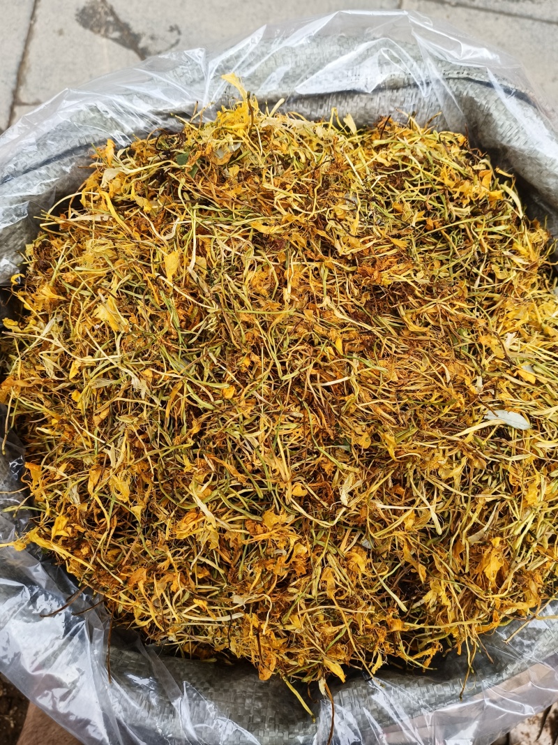 野生金银花蒸熟晒干无硫颜色金黄5斤包邮