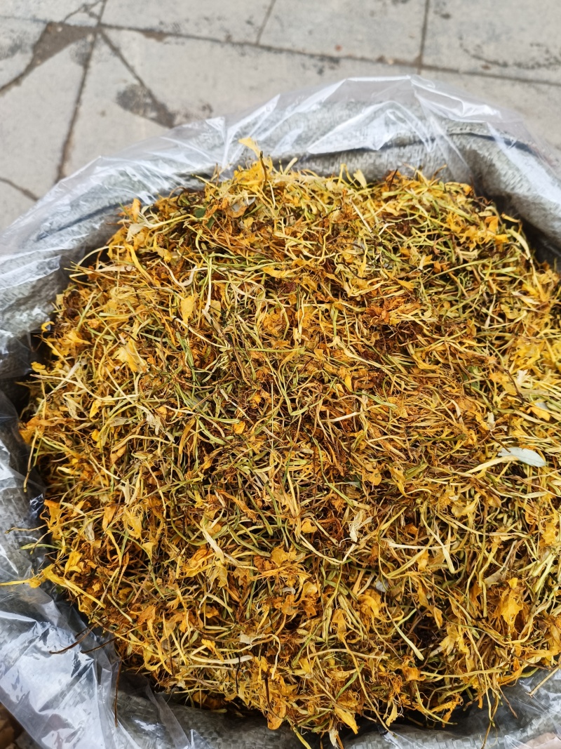 野生金银花蒸熟晒干无硫颜色金黄5斤包邮