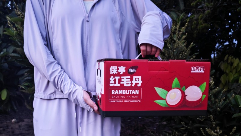 海南红毛丹去大枝条黑框地头价11
