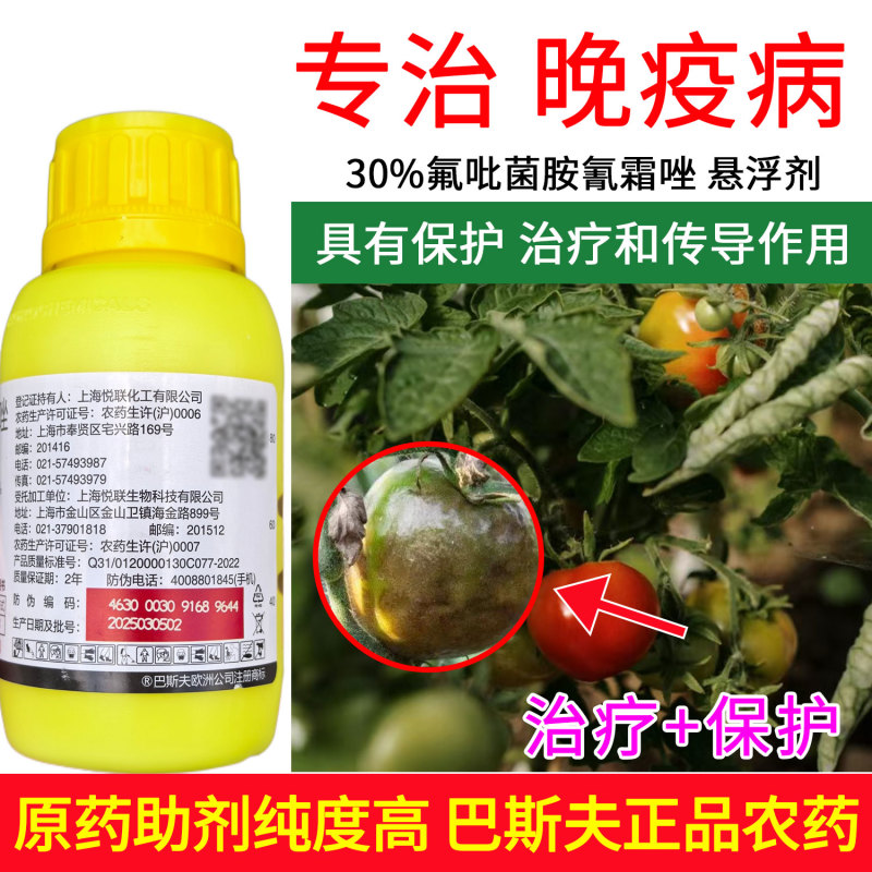巴斯夫氟吡菌胺·氰霜唑30%番茄晚疫病杀菌剂