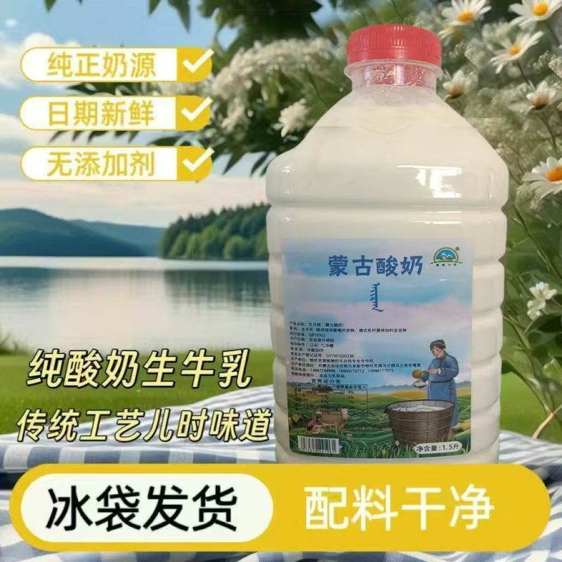 内蒙直发草原特产酸奶大桶装家用老人小孩孕妇原味发酵高营养