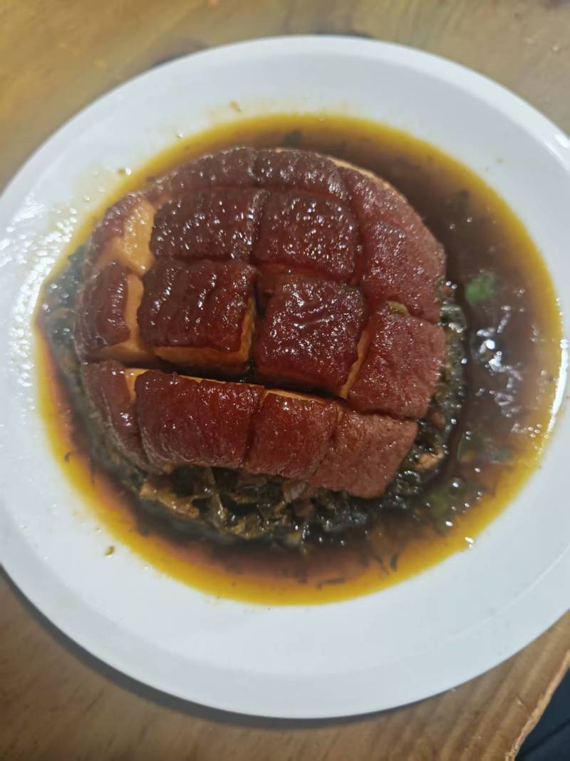 【梅菜扣肉】梅菜开花肉