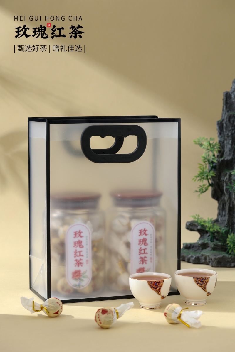【茶农直销】玫瑰红茶花茶古树滇红茶玫瑰花茶礼盒罐装